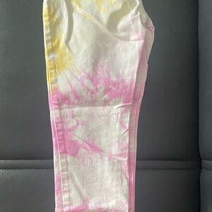 GAP Kids Tie-Dye Pants - Pink and Yellow